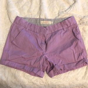 LAVENDER JCREW CHINO SHORTS